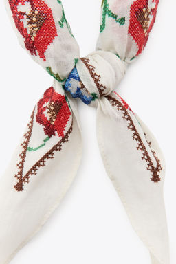 FLORAL EMBROIDERED BANDANNA - Zara фото 2