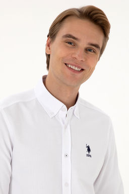 Erkek Beyaz Uzun Kollu Basic G_mlek Sepette S_rpriz _ndirim - U.s. polo assn фото 2