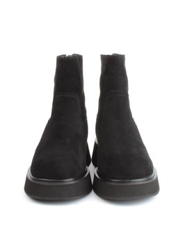 04-HJM397 BLACK Ботинки зимние женские (натуральная замша, натуральный мех)