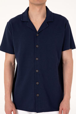 Erkek Lacivert Apa_ Yaka K_sa Kollu _rme G_mlek Sepette S_rpriz _ndirim - U.s. polo assn фото 6