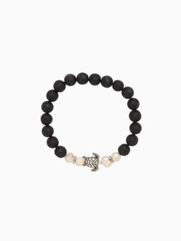 Браслет «Черепашка», длина 18 см, жемчуг, лава