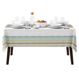 Цветочные узоры Скатерть 200х145см, длина стола до 160см, на 6-8 персон, хлопок Премиум 186г/м2, Домашняя мода (Россия)  фото 3