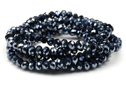 Бусы-браслет на резинке из циркона кукуруза гр.6мм зеленый хамелеон, 86см. Радуга камня  фото 29