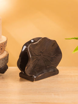 Салфетница «Цветок», 12×5×10 см, керамика, коричневая