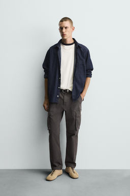 RELAXED FIT CARGO TROUSERS - Zara фото 10