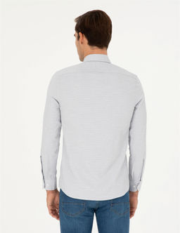 Gri Slim Fit Uzun Kollu G_mlek - Pierre cardin фото 5