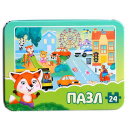 Пазл в металлической коробке Уютный город, 24 детали - Puzzle time фото 5