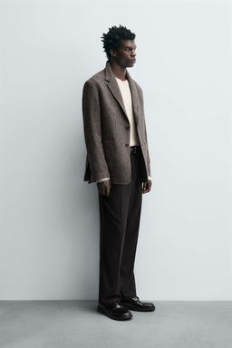 LIMITED EDITION 100% WOOL TEXTURED BLAZER - Zara фото 7