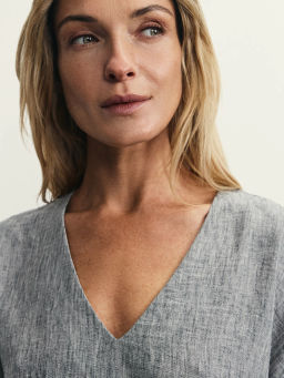 Блузка с коротким рукавом из фактурной ткани / Zarina  фото 6