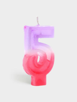 Цена за 10 шт. Свеча цифра для торта «5», 8×3.75×1 см