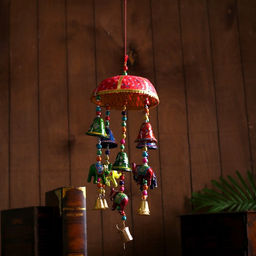 Интерьерная подвеска с колокольчиками Слоны 15х15х34 см МИКС - Simaland фото 4