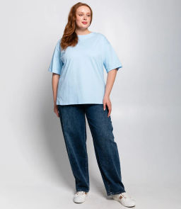 Футболка #ОКТ00075001, голубой - Dommod фото 4