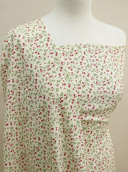 Штапель Ангелия-бордовые цветочки, ш.1.45м, вискоза-100%, 105гр/м.кв - Купава фото 10