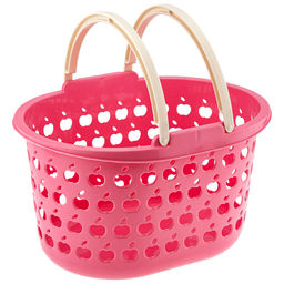 Корзина пластмассовая Стайл 10,5л, 34,7х26,3х21см, овальная, с вентиляционными отверстиями, 2 складные ручки (Россия) - Домашняя Мода фото 3