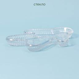 Блюдо Новогоднее чудо. Пряня, 24?18.5?2.7 см, стекло, прозрачное