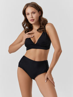 Купальник женский раздельный черный