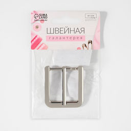 Цена за 2 шт. Пряжка для ремня, 4×4.4 см, 30 мм, цвет серебряный