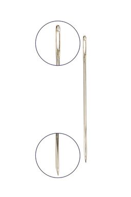 Иглы для шитья ручные Gamma N-217 для кожи №3-7 16 шт. в блистере острые