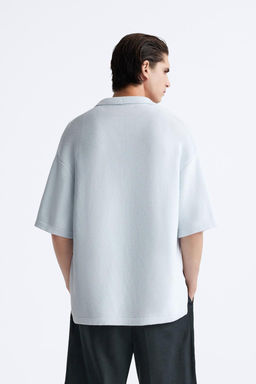 TEXTURED KNIT POLO SHIRT - Zara фото 3
