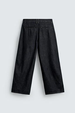 PLEATED WIDE-LEG JEANS - Zara фото 8