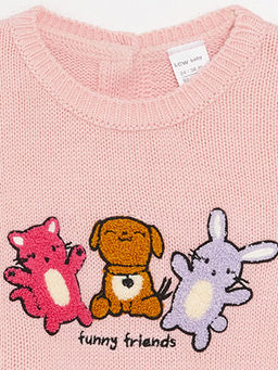 Bisiklet Yaka Nak??l? Uzun Kollu K?z Bebek Triko Kazak - Waikiki фото 3