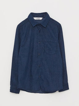 Basic Uzun Kollu Kadife Erkek ?ocuk G?mlek