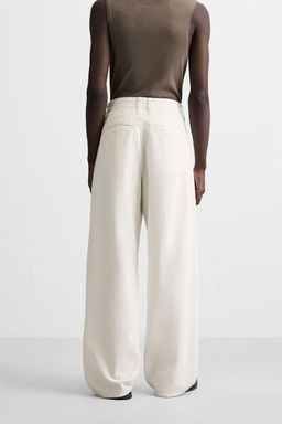 COTTON-HEMP CHINO TROUSERS - Zara фото 3