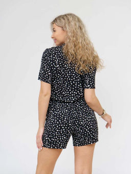 Комбинезон женский, цвет черный белый