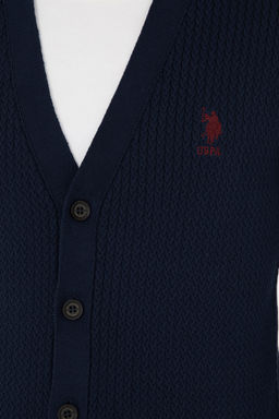 Мужской кардиган U.S. Polo Assn темно-синий хлопок  фото 21