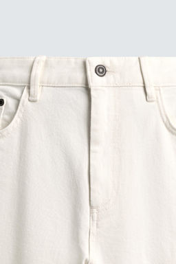 PANTAL?N STRAIGHT FIT TIRO BAJO / Blanco roto - Zara фото 9