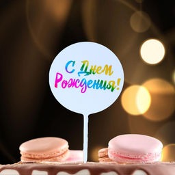 Топпер С днём рождения!, радуга - Страна карнавалия фото 4