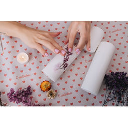 Набор: свеча--цилиндр, 4×5 см, 4×9 см, 5×11.5 см, 3 шт., белая