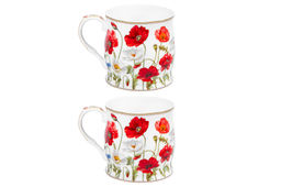 Набор 2 кружек 300 мл 11,5*8,5*8,5 см Маки NEW BONE CHINA - Elan gallery фото 6