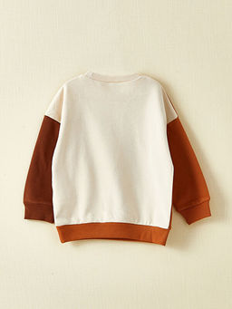 Bisiklet Yaka Uzun Kollu Bask?l? Erkek Bebek Sweatshirt - Waikiki фото 2