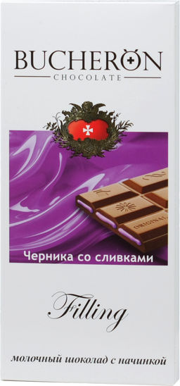 BUCHERON. Filling. Молочный (черника со сливками) 85 гр. карт.упаковка