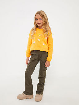 Bisiklet Yaka Nak??l? Uzun Kollu K?z ?ocuk Triko Kazak - Waikiki фото 3