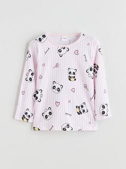 Bisiklet Yaka K?z ?ocuk Pijama ?st