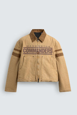 WASHED NFL WASHINGTON COMMANDERS EMBROIDERED PATCH JACKET - Zara фото 5