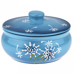 Пельменница керамическая "Малая" 1,25л, д19см, h12см, "Расторопша", с крышкой (Россия)