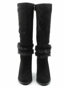 1686-1461MB-1 BLACK Сапоги зимние женские (натуральная замша, натуральный мех (еврозима)) - No name фото 8