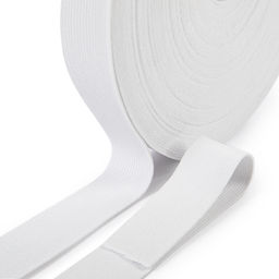 Лента эластичная 25 мм  1 мм 8с686 Б 20 м тканая белый