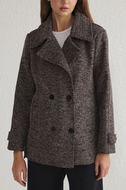 Trendyolmilla Kahverengi Oversize Genis Kesim K?rc?ll? Kase Kaban TWOAW24KB00176  фото 3