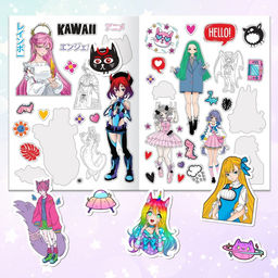 Альбом наклеек Обклей всё классными стикерами!, Аниме - Буква-ленд фото 2