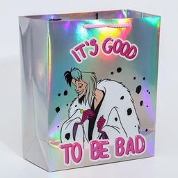 Пакет голография, горизонтальный, 25 х 21 х 10 см «Cruella Devil», Злодейки