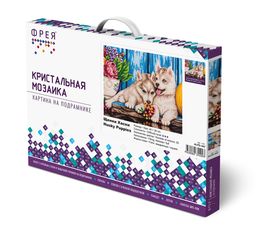 Кристальная (алмазная) мозаика ФРЕЯ ALPD-047 на подрамнике Щенки Хаски 40 х 30 см