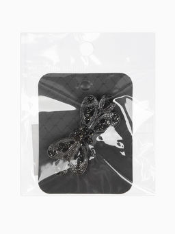 Зажим для кардигана "Ажур", тюльпан. цвет серый в сером