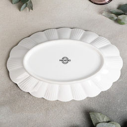 Блюдо Magistro Ромашка, d=28 см, фарфор, белое фото 3