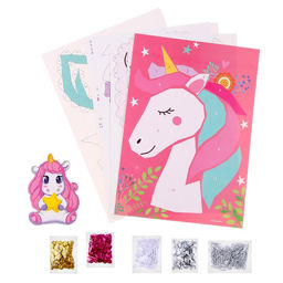 Набор для творчества: аппликация фигурами и аппликация пайетками Единорог - Школа талантов фото 3