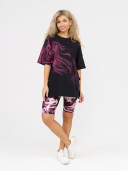 910 Костюм "черный/бордо"