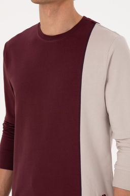 Erkek Bordo Sweatshirt